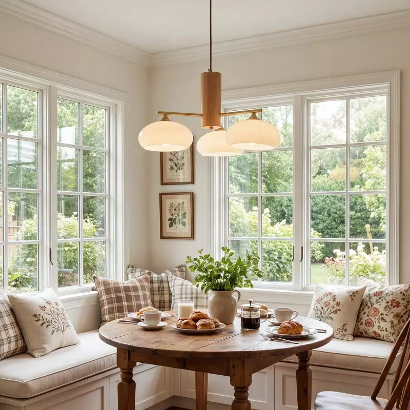 Xanthea Elliptical Persimmon Milk Glass Chandelier