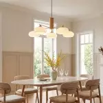 Xanthea Elliptical Persimmon Milk Glass Chandelier