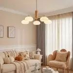 Xanthea Elliptical Persimmon Milk Glass Chandelier