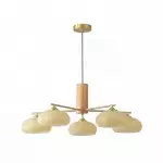 Xanthea Elliptical Persimmon Milk Glass Chandelier