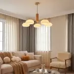 Xanthea Elliptical Persimmon Milk Glass Chandelier