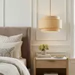 Orlaith Bohemian Rattan Tiered Drum Pendant Light