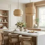 Orlaith Bohemian Rattan Tiered Drum Pendant Light