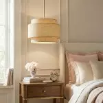 Orlaith Bohemian Rattan Tiered Drum Pendant Light