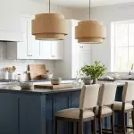 Orlaith Bohemian Rattan Tiered Drum Pendant Light