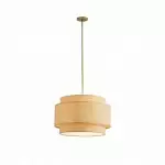 Orlaith Bohemian Rattan Tiered Drum Pendant Light