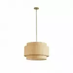 Orlaith Bohemian Rattan Tiered Drum Pendant Light