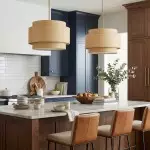 Orlaith Bohemian Rattan Tiered Drum Pendant Light