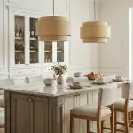 Orlaith Bohemian Rattan Tiered Drum Pendant Light