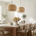 Orlaith Bohemian Rattan Tiered Drum Pendant Light