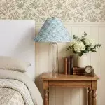 Paxton Vintage Linen Clear Glass Cylindrical Table Lamp