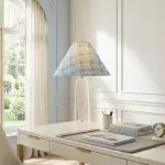 Paxton Vintage Linen Clear Glass Cylindrical Table Lamp