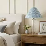 Paxton Vintage Linen Clear Glass Cylindrical Table Lamp