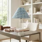 Paxton Vintage Linen Clear Glass Cylindrical Table Lamp