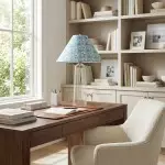 Paxton Vintage Linen Clear Glass Cylindrical Table Lamp