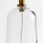 Paxton Vintage Linen Clear Glass Cylindrical Table Lamp