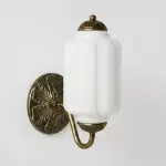 Cyrilith Vintage Milk Glass Oiled Brass Eloise Sconce