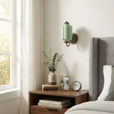 Cyrilith Vintage Milk Glass Oiled Brass Eloise Sconce