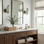 Cyrilith Vintage Milk Glass Oiled Brass Eloise Sconce