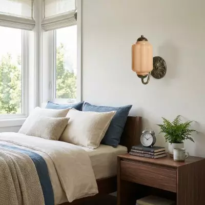 Cyrilith Vintage Milk Glass Oiled Brass Eloise Sconce