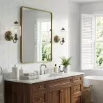 Cyrilith Vintage Milk Glass Oiled Brass Eloise Sconce