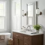 Cyrilith Vintage Milk Glass Oiled Brass Eloise Sconce