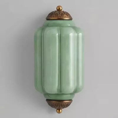 Michael Vintage Eloise Milk Glass Flush Wall Light
