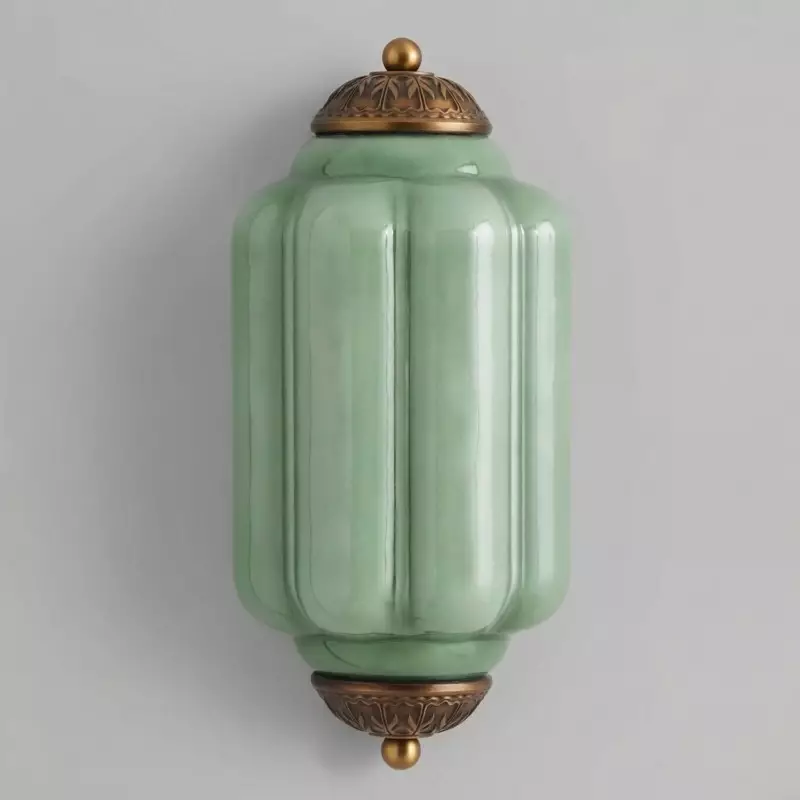Michael Vintage Eloise Milk Glass Flush Wall Light