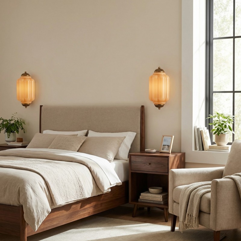 Michael Vintage Eloise Milk Glass Flush Wall Light