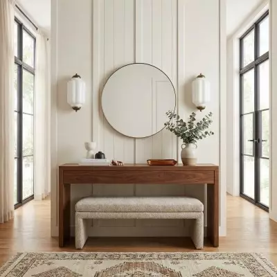 Michael Vintage Eloise Milk Glass Flush Wall Light