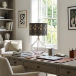 Waylon Vintage Floral Drum Shade Clear Glass Table Lamp