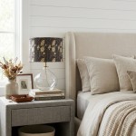 Waylon Vintage Floral Drum Shade Clear Glass Table Lamp