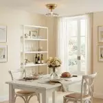 Brenna Modern Brass Cast Glass Dome Flush Mount & Wall Sconce