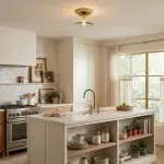 Brenna Modern Brass Cast Glass Dome Flush Mount & Wall Sconce