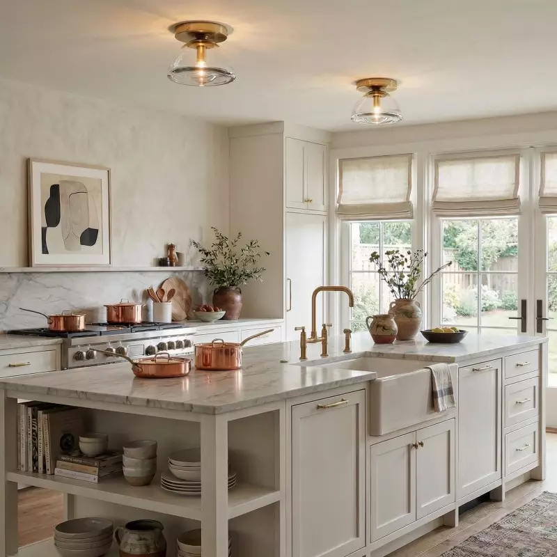 Brenna Modern Brass Cast Glass Dome Flush Mount & Wall Sconce