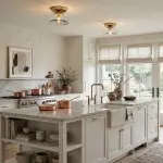 Brenna Modern Brass Cast Glass Dome Flush Mount & Wall Sconce