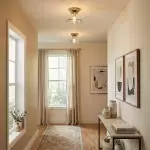 Brenna Modern Brass Cast Glass Dome Flush Mount & Wall Sconce