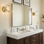 Brenna Modern Brass Cast Glass Dome Flush Mount & Wall Sconce