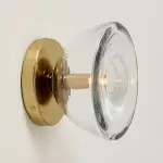 Brenna Modern Brass Cast Glass Dome Flush Mount & Wall Sconce