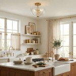 Danica Mid-century  Glass Leaf Round Flush Mount Ceiling Light