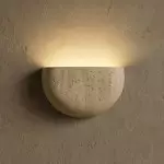 Farlan Wabi-Sabi Travertine Semi-Circular Wall Light