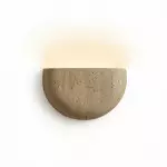Farlan Wabi-Sabi Travertine Semi-Circular Wall Light