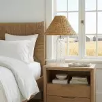 Gunner Boho Natural Rattan & Clear Glass Cylindrical Table Lamp