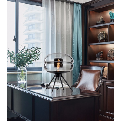 Lacquered Glass Table Lamp