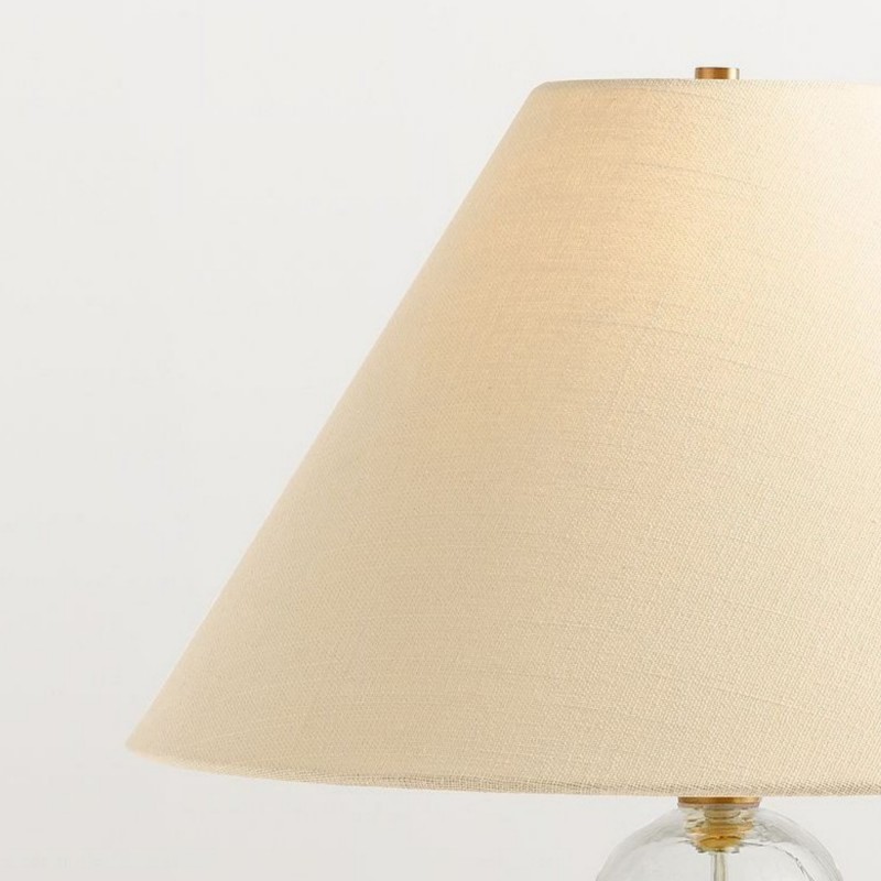 Latham Vintage Glass Bottle Fabric Table Lamp