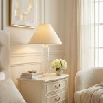 Latham Vintage Glass Bottle Fabric Table Lamp