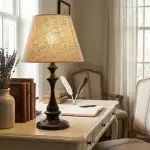 Issac Classic Linen Empire Iron Body Table Lamp