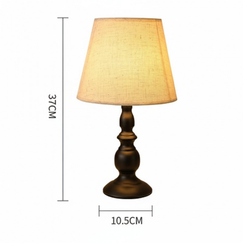 Issac Classic Linen Empire Iron Body Table Lamp