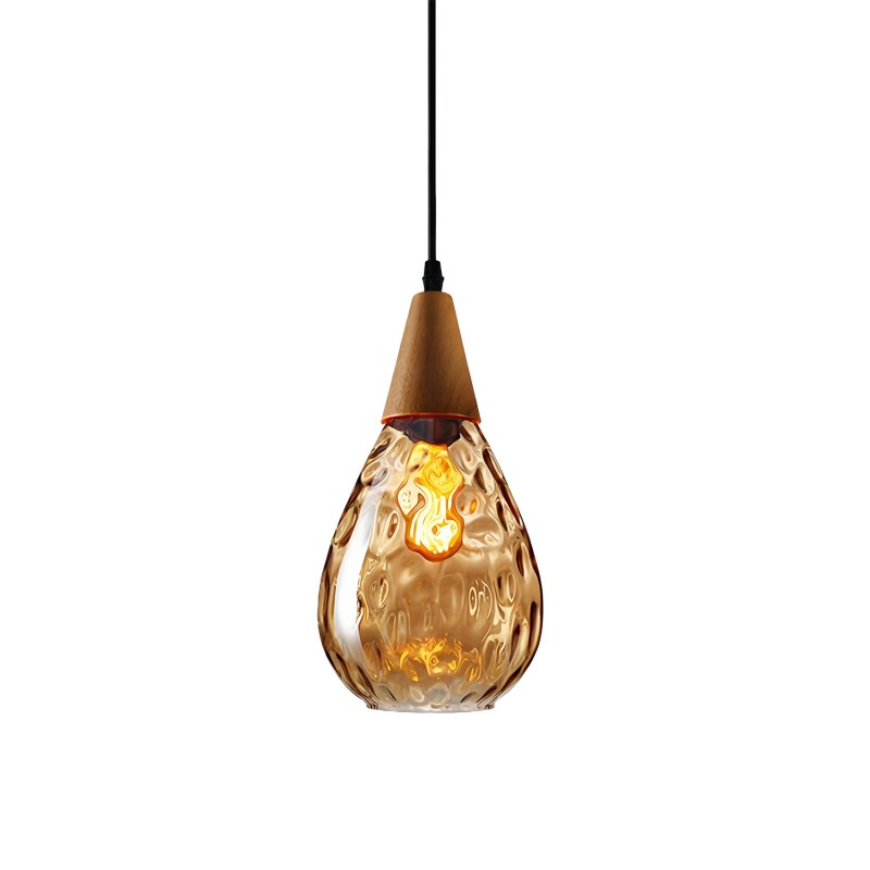 Uranix Cone Shape Water Ripple Glass Pendant Light
