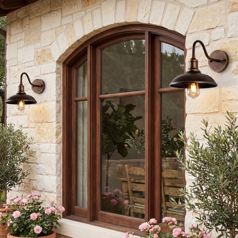 Arion Vintage Gooseneck Outdoor Wall Mounted Light